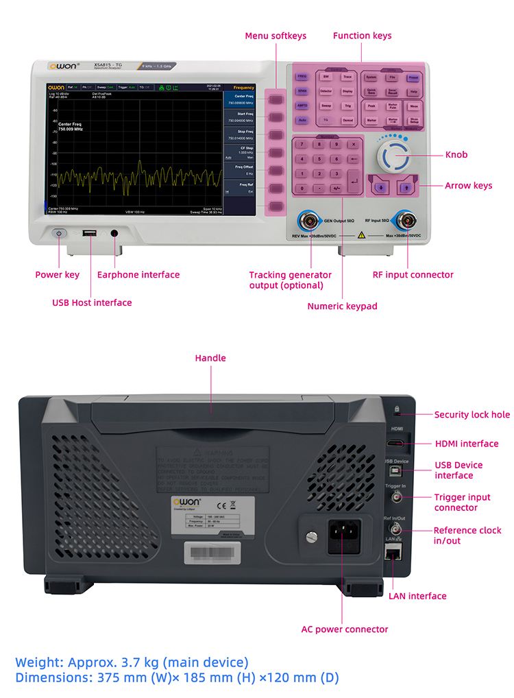 Signal Generator Spectrum Analyzer - Analyseur de spectre portable 9 kHz