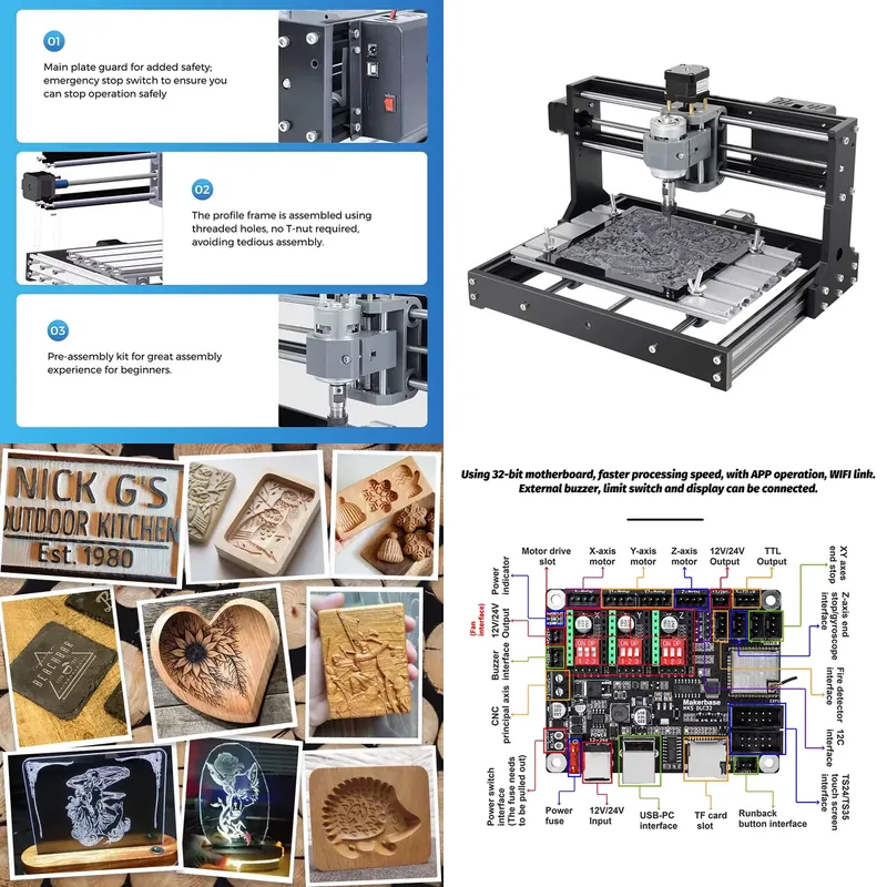 Mini Laser Engraver Cnc Router - Kit d'outils de gravure et de