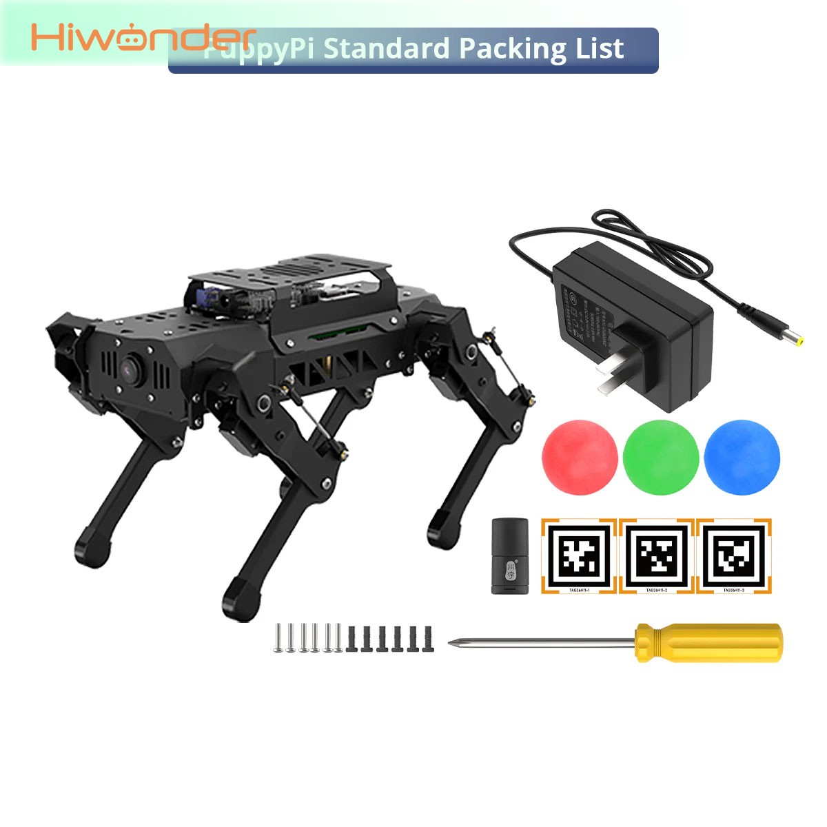 Raspberry Pi 5 8Gb Kit - Hiwonder PuppyPi Kit Standard Robot Quadrupède
