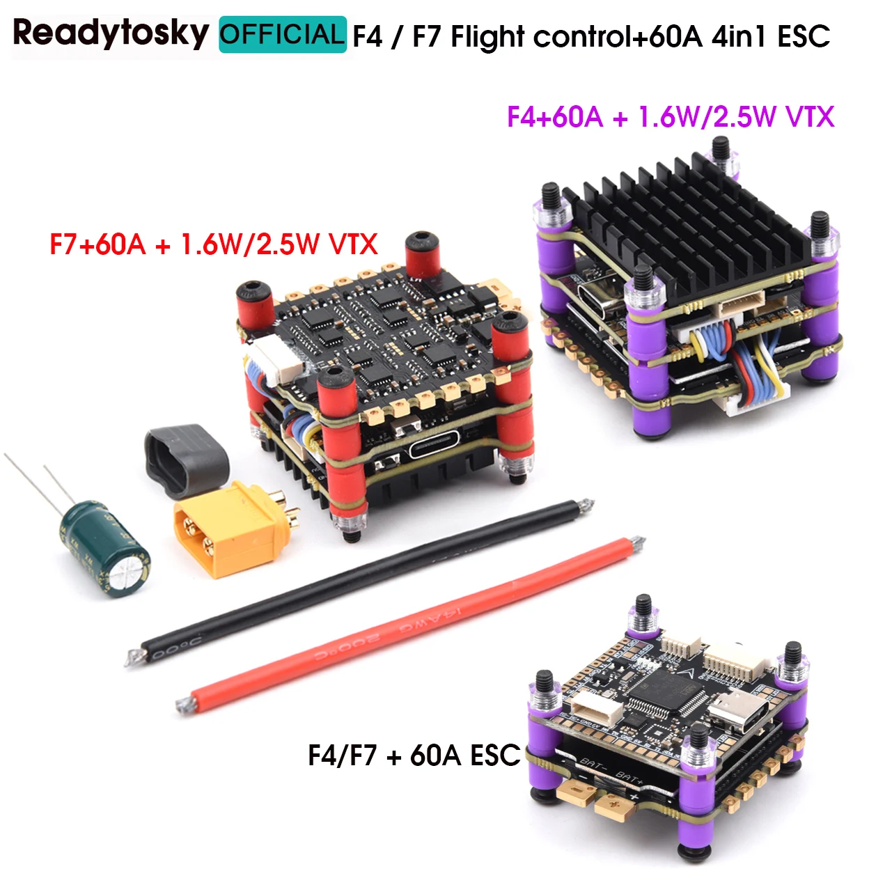 Fpv Flight Controller F7 Stack 60A - Contrôle de vol et pile ESC