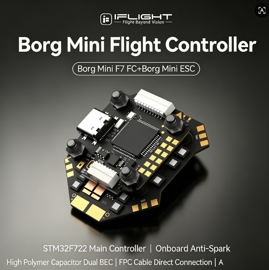 Fpv Flight Controller F7 Stack 60A - Contrôleur de vol de drone FPV