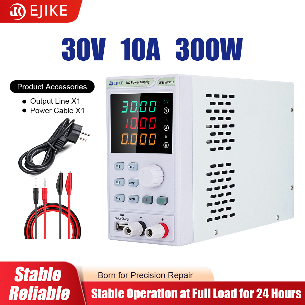 Programmable Dc Power Supply 30V 10A - Alimentation électrique EJIKE DC 300W programmable