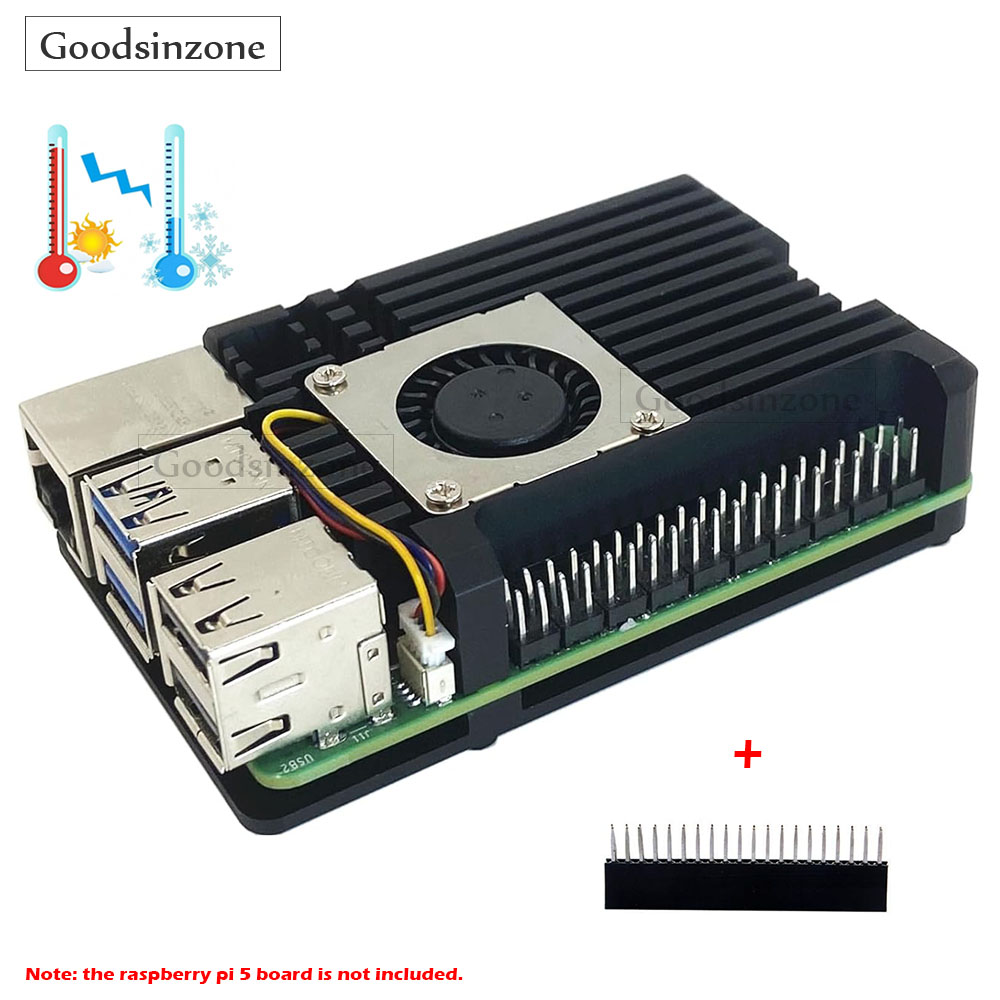 Raspberry Pi 5 8Gb Kit - Boîtier blindé en alliage d'aluminium Raspberry