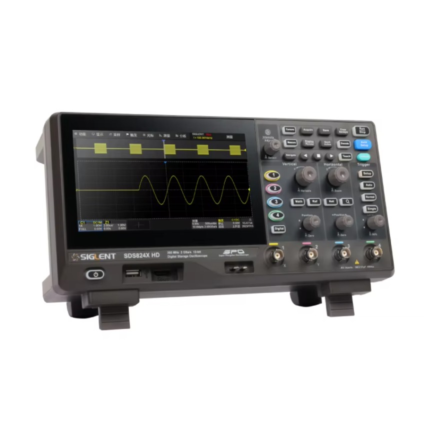 Digital Storage Oscilloscope 100Mhz - Oscilloscope numérique SIGLENT SDS802XHD/SDS812XHD, 12 bits,