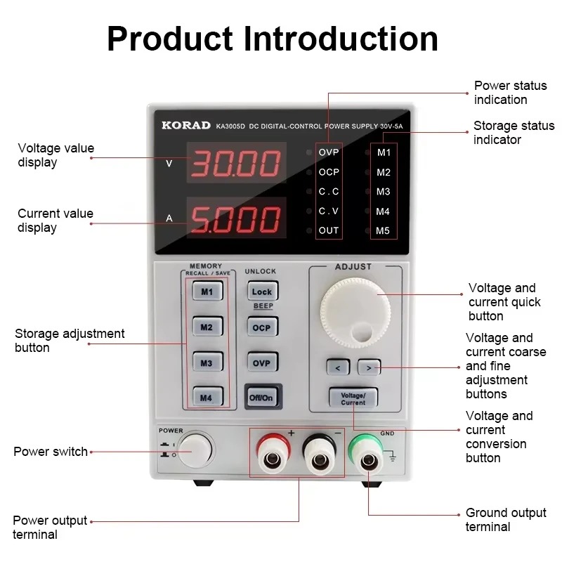 KA3010P 30V 10A KA3010D 30V 10 - Programmable Dc Power Supply 30V 10A avis et prix
