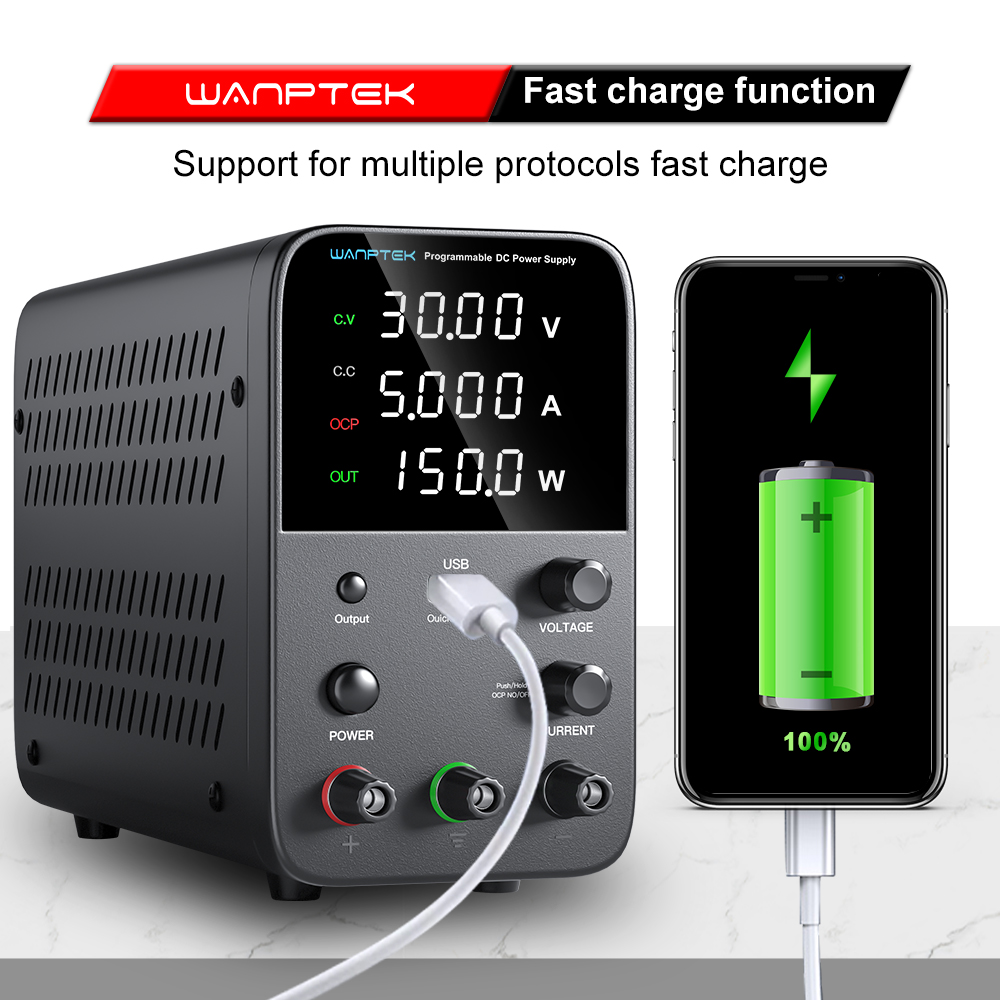 Wanptek – alimentation cc Prog - Programmable Dc Power Supply 30V 10A avis et prix