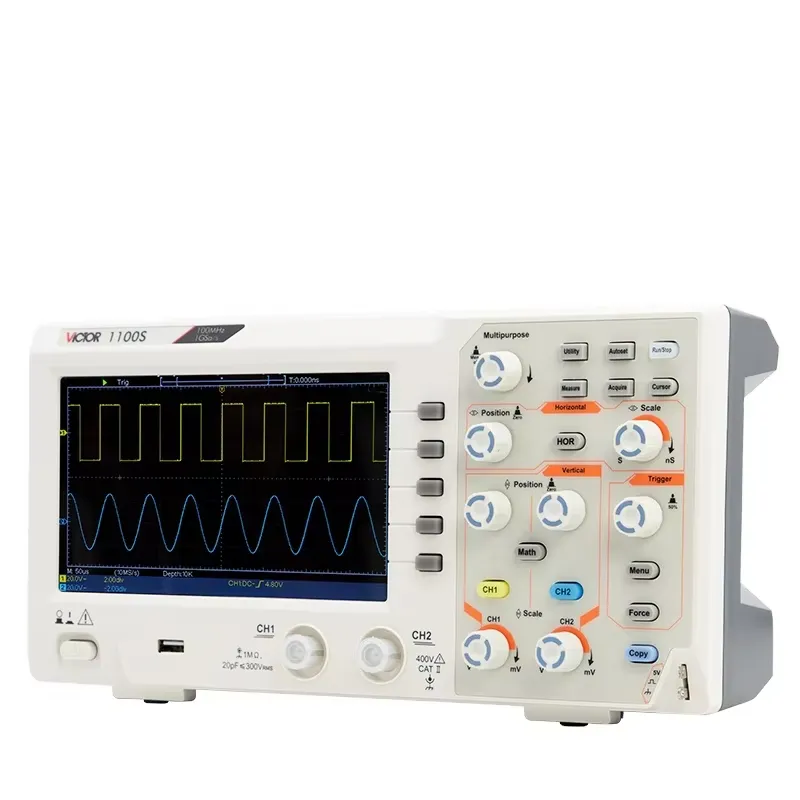 Oscilloscope VICTOR 1100S, ban - Digital Storage Oscilloscope 100Mhz avis et prix