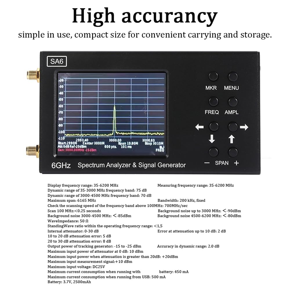 Analyseur de spectre SA6 6 GHz - Signal Generator Spectrum Analyzer avis et prix