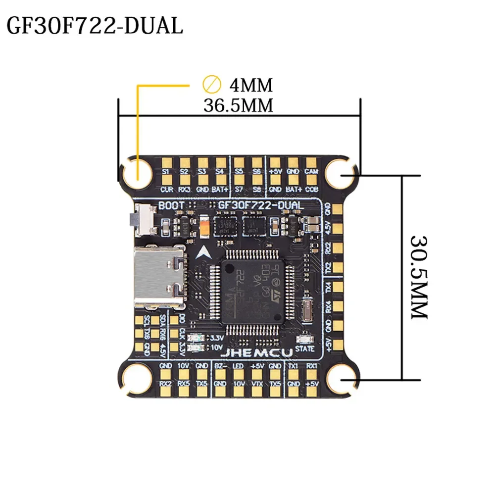 Contrôleur de vol double UniFl - Fpv Flight Controller F7 Stack 60A avis et prix