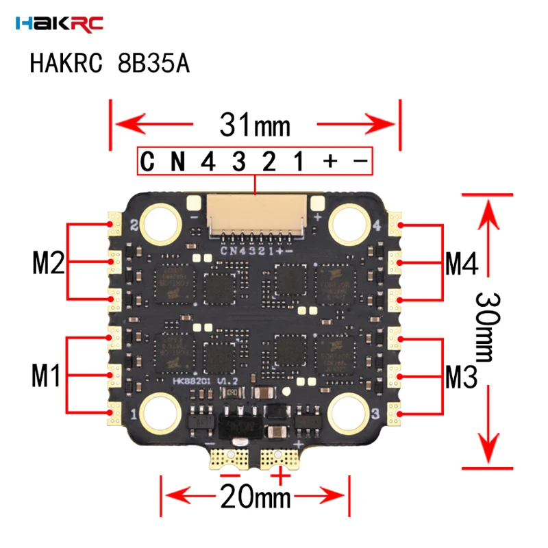 Contrôleur de vol HAKRC F7220  - Fpv Flight Controller F7 Stack 60A avis et prix